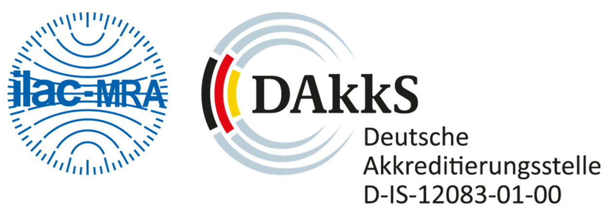 Accreditation logo D-IS-12083-01-00 for Hohenstein Laboratories GmbH & Co. KG, inspection body accredited by the German National Accreditation Body (DAkkS) according to ISO/IEC 17020