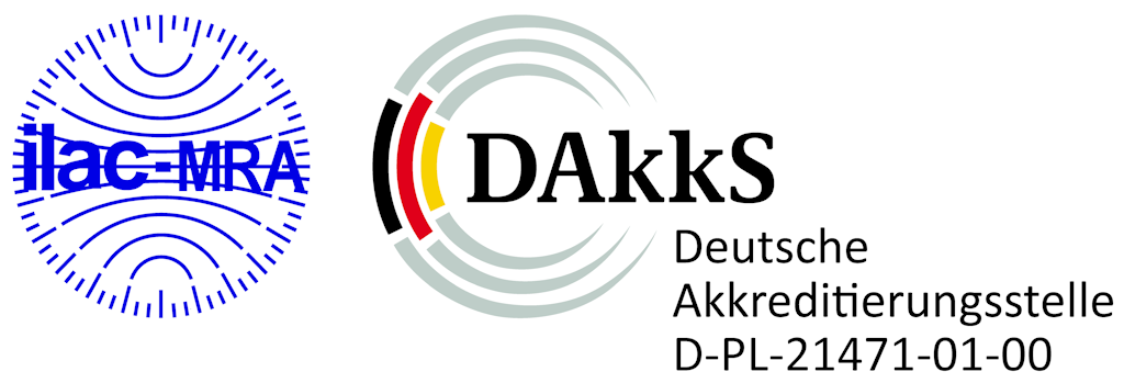 Accreditation logo D-PL-21471-01-00 for Hohenstein Laboratories (HK) Limited, test laboratory accredited by the German National Accreditation Body (DAkkS) according to ISO/IEC 17025